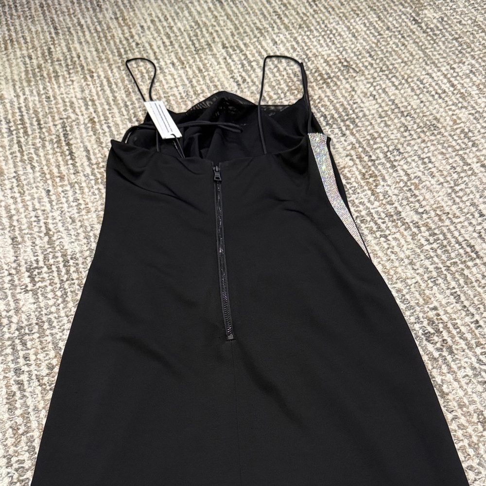 NWT Alice and Olivia Black and silver sequin mini dress - Picture 7 of 8
